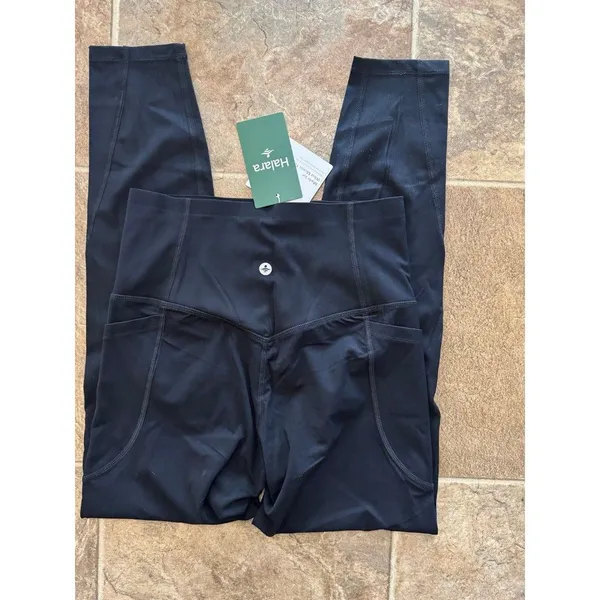 Halara UltraSculpt High Waisted Tummy Control Pocket Leggings Black XS 7/8 - Image 6