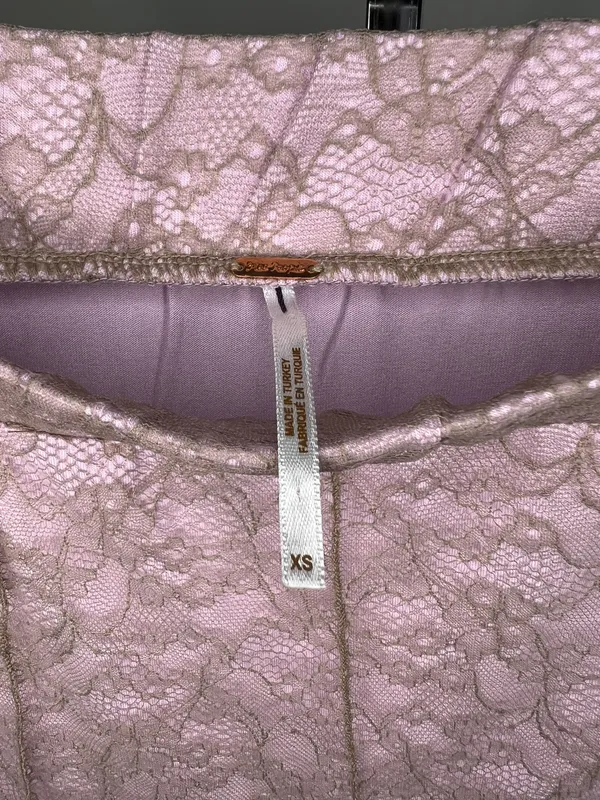 Free People Shape Of You Lilac Purple Lace Set Strapless Top Skirt - Image 17