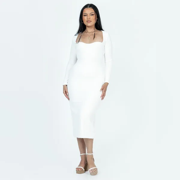 Princess Polly Nolan Midi Dress in White Size 8 New with tag - Image 4