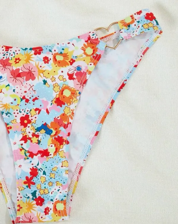 SheIn Floral Print Triangle Bikini - Image 3