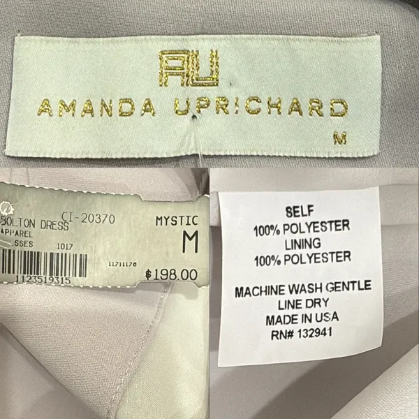 Amanda Uprichard Lilac Bolton Split‎ Bell Sleeve V-Neck Mini Shift Dress Medium - Image 9