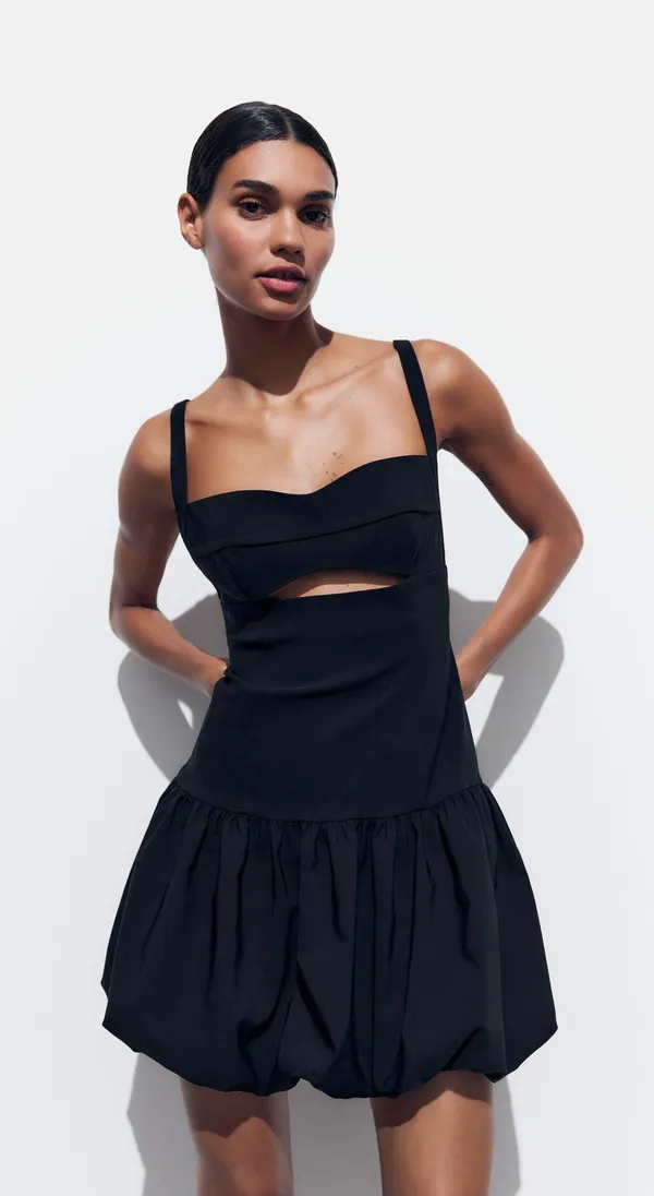 dress little black balloon cut out fitted bodycon evening cocktail party - Image 7
