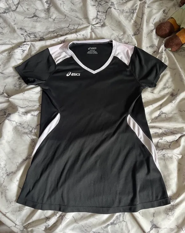 ASICS Black & White Volleyball Jersey Top - Image 3