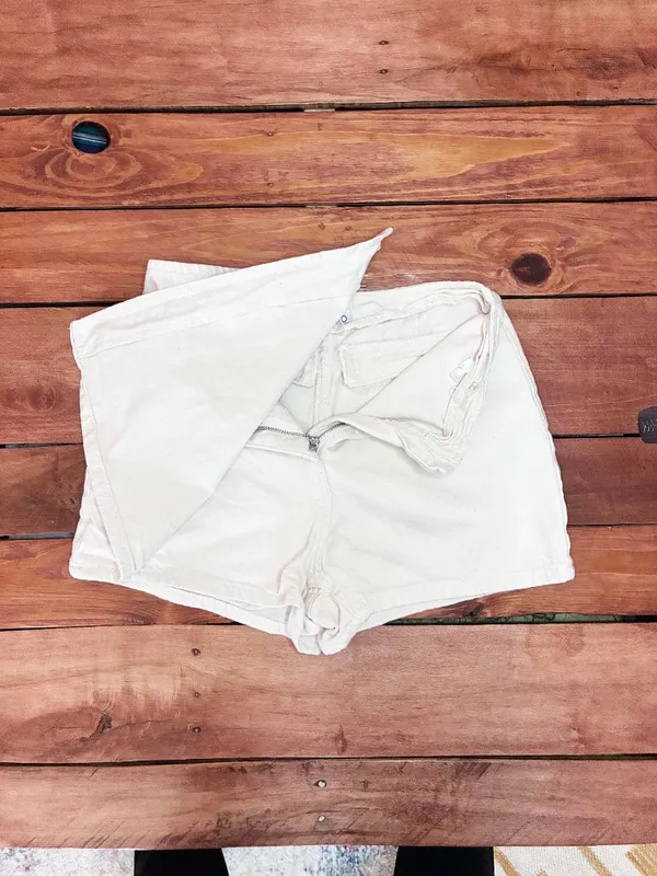 DeFacto Mini Denim Skort High Waisted - Cream - Size 2 / XS - Image 4
