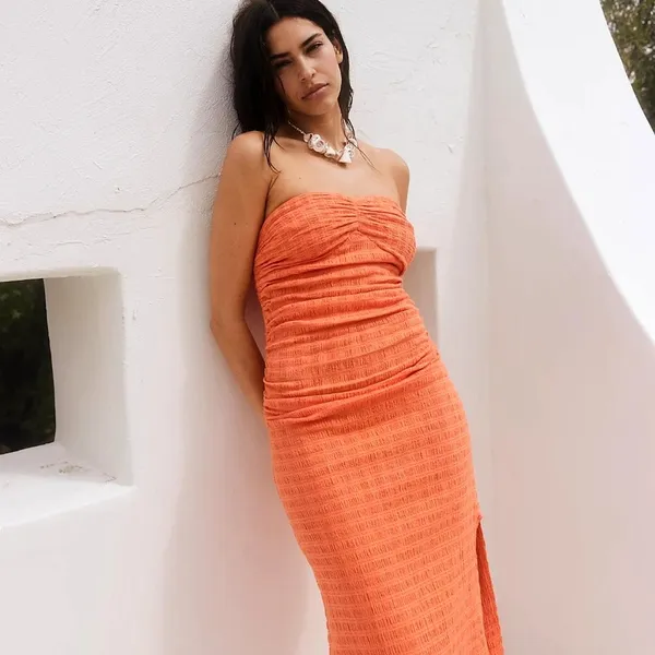 Free People Brandie Midi Dress Flamingo- size L - Image 3