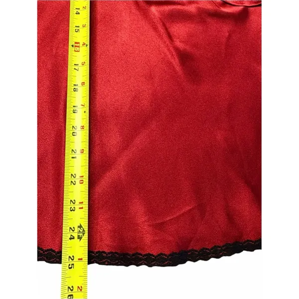 Vintage Y2K Fairy Bisou Bisou Whimsigoth Red Satin Top Size M Vamp Romantic Goth - Image 5