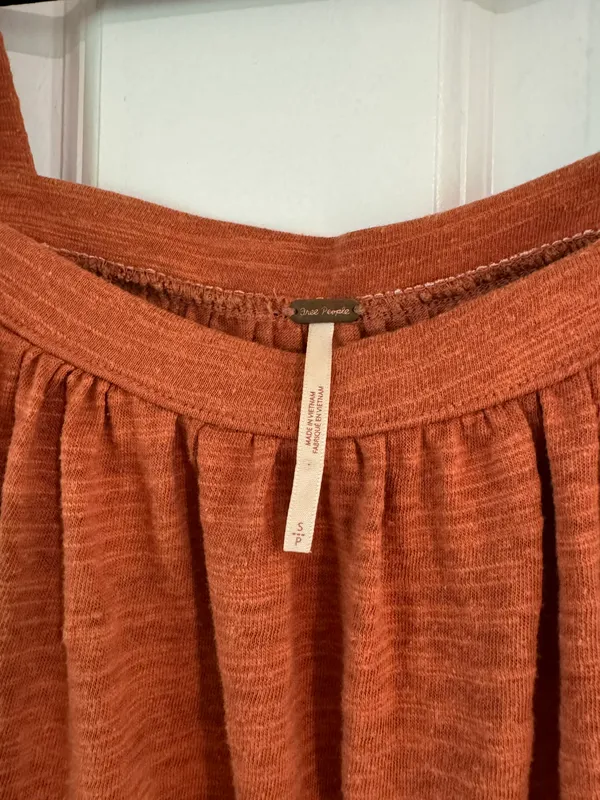 Free People Rust Orange 3/4 Sleeve Top - Image 2