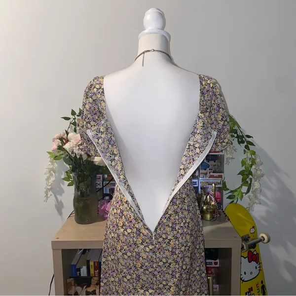 Shein 90s vintage style whimsical whimsigoth fairycore witchy floral midi dress - Image 7