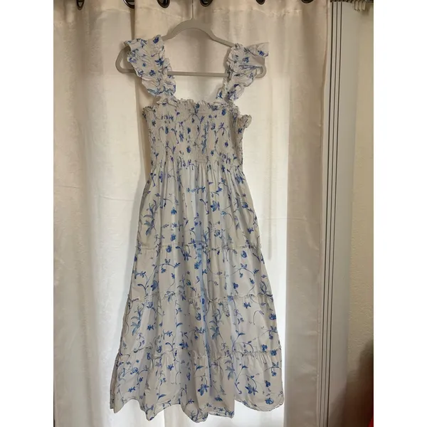Hill House‎ The Ellie Nap Dress in Blue Botanical Size Large - Image 2