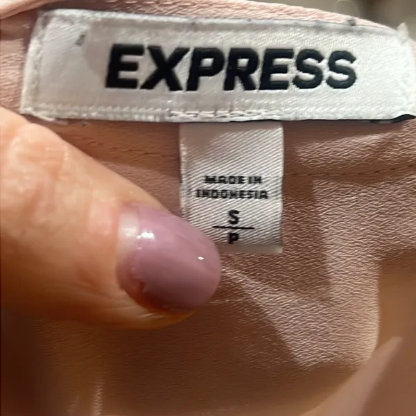 Express pink long sleeve button up blouse - Image 6