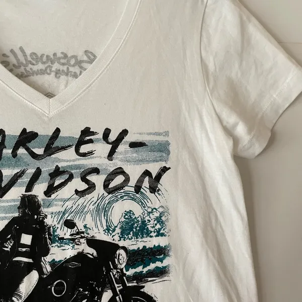 Harley Davidson Woman & Motorcycle Inscribed T-Shirt Nashville, TN Size Med A2 - Image 4