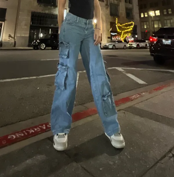 PacSun Cargo Pants Denim 90s Baggy - Image 2