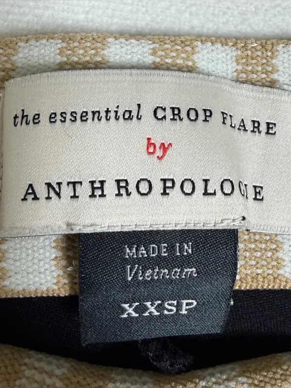 Anthropologie Women’s XXSP Essential Crop Flare Pants Black Contrast Stitch Y2K - Image 4