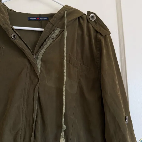 Brandy Melville Khaki Utility Jacket - Image 3