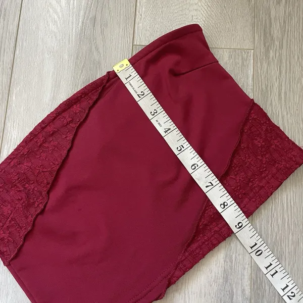 Edikted Tube Top lace strapless crop womens red (small) going out party summer - Image 6