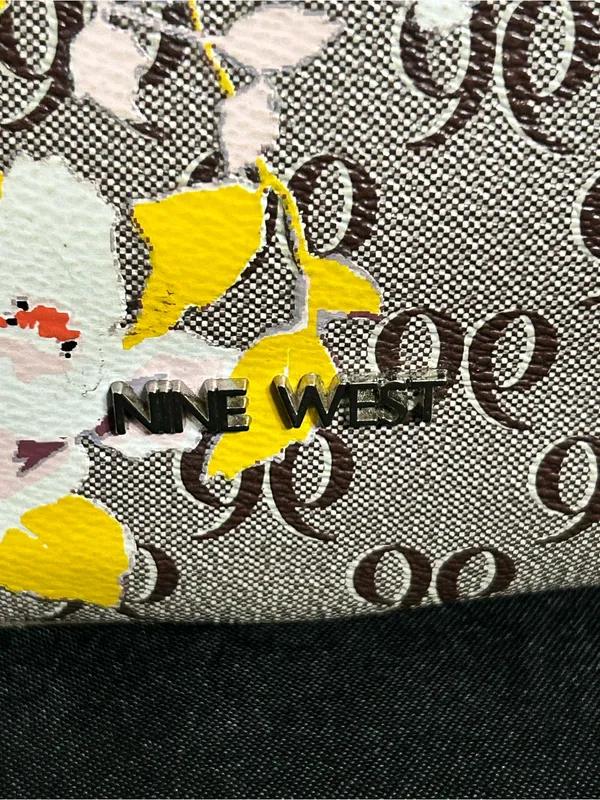 Nine West Women’s Floral Accent Beige Shoulder Bag - Image 5