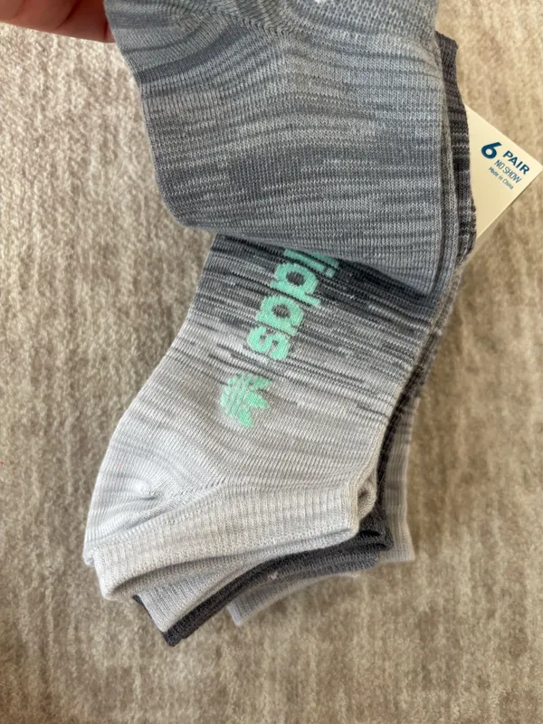 Adidas Women’s No-Show Socks 6-Pack Superlite Assorted Colors 5-10 - Image 2