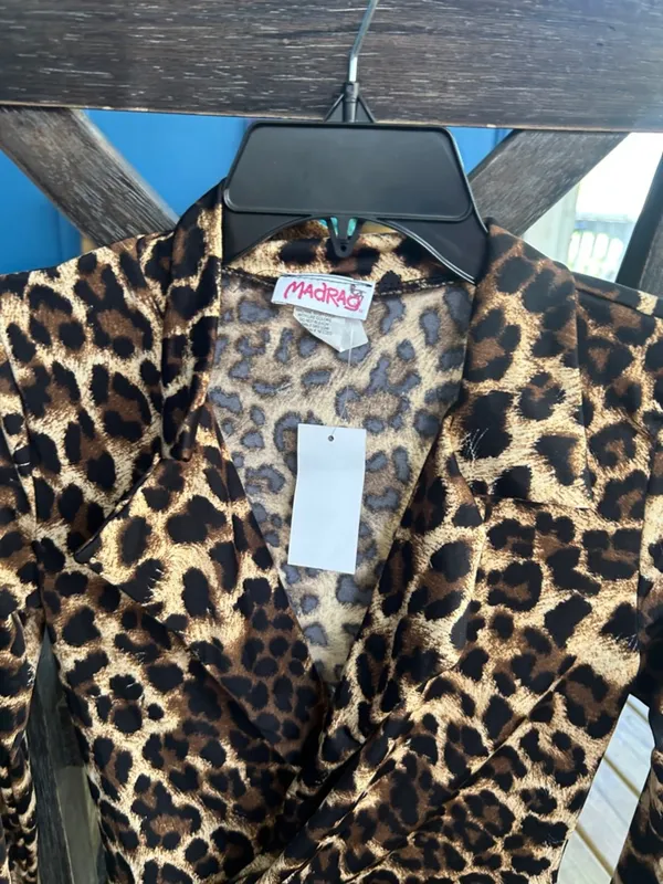 Vintage Deadstock Madrag animal print body suit size medium mobwife retro chic - Image 4