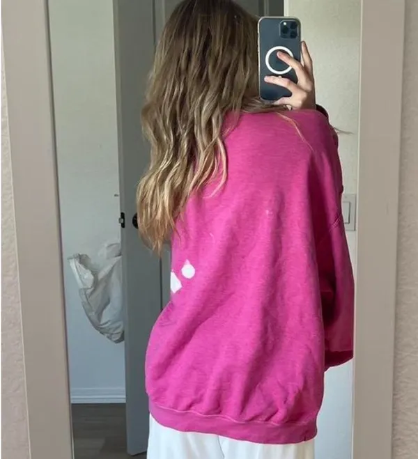 Nirvana Urban Outfitters Crewneck Oversized Pink - Image 2