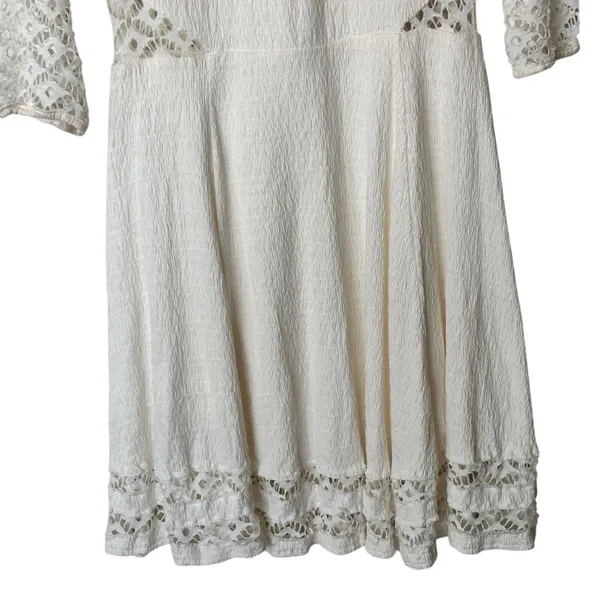 Free People To the Point Dress M White Lace Mini - Image 7
