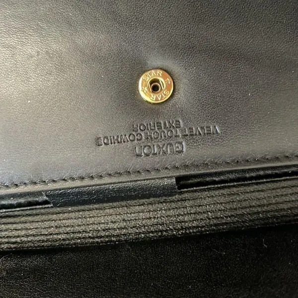 Buxton Black Leather Wallet W/Checkbook Holder - Image 5