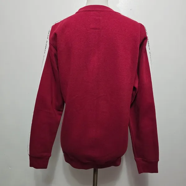 Fanjoy Clickbait Sweatshirt Small Maroon Logo Tape Sleeve Crewneck Pullover - Image 5