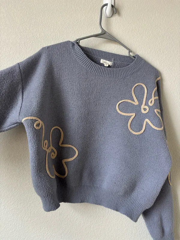 Blue Floral Crewneck - Image 3