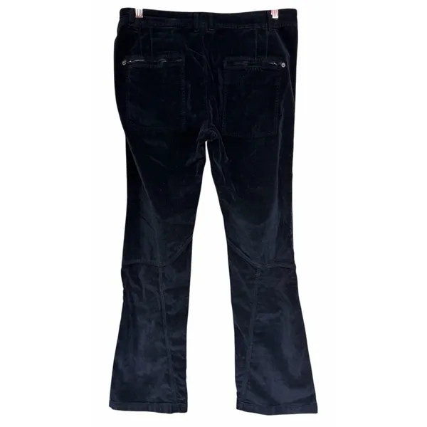 Free People Hit‎ Back Slim Flare Pants Black Velvet Women's Size 8 - Image 2