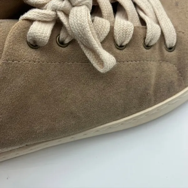 White Raven Women's Tan Suede Sneakers Casual Low Top Lace Up Size‎ 7 - Image 8