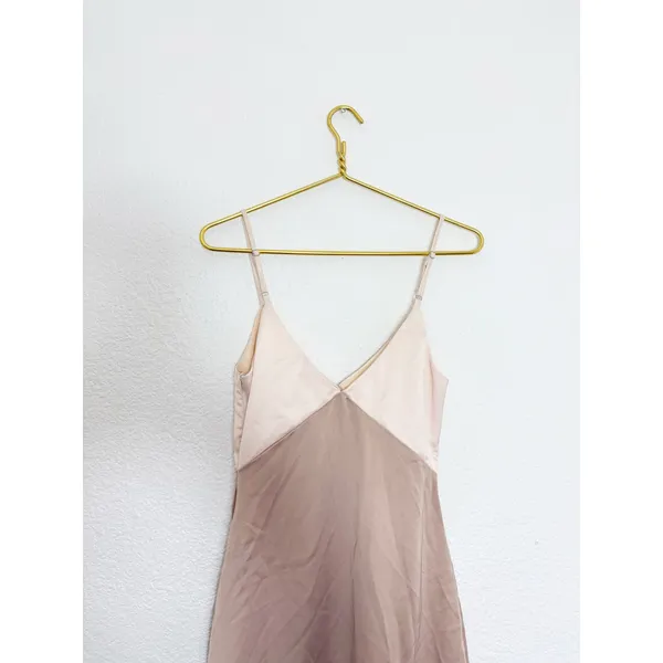 Peppermayo Kamala Contrast Maxi Dress Size 2 Satin Champagne And Ivory Wedding - Image 12