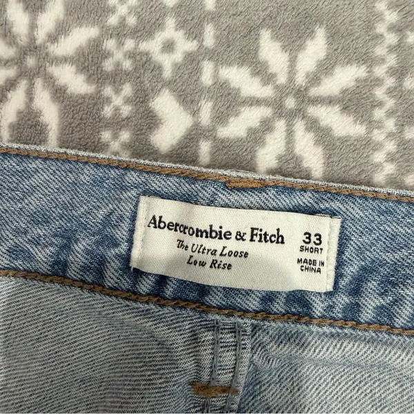 NWT Abercrombie‎ & Fitch The Ultra Loose Low Rise Size 33 Short Drapey Rigid - Image 4