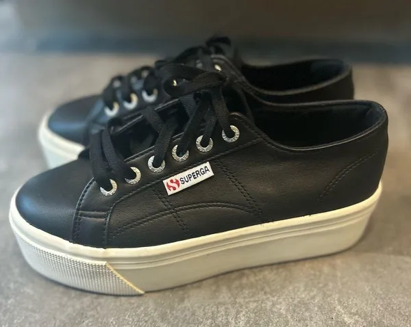 Superga 2790 Napa Platform Leather Sneakers Size 37 US 6.5 NEW - Image 4