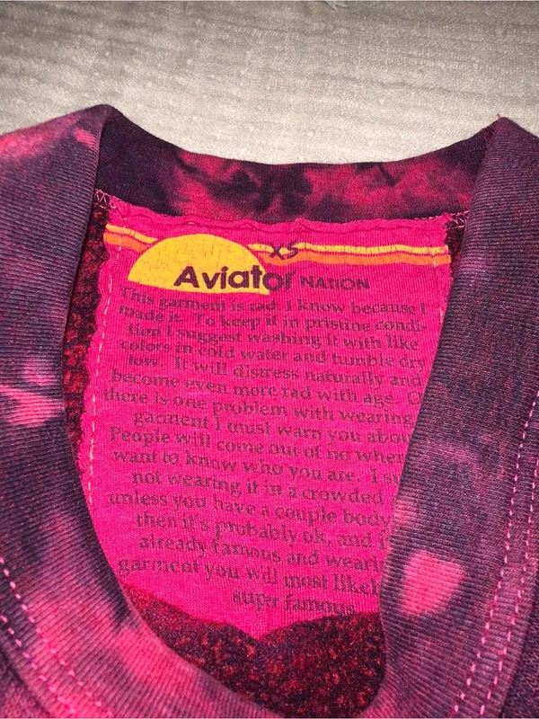 Aviator Nation Tie-Dye Lightning Bolt Cropped Sweatshirt size XS - Image 4