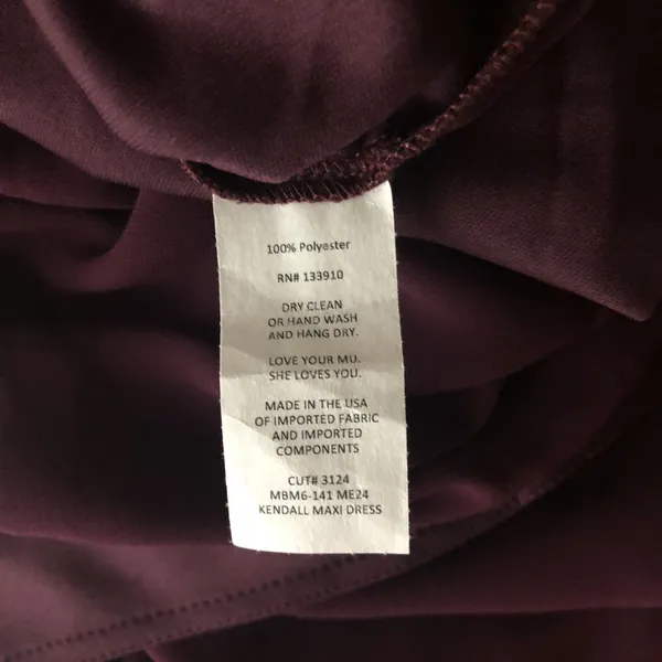 Show Me Your Mumu Kendall Maxi Dress Merlot Burgundy Bridesmaid XXS NWT - Image 7