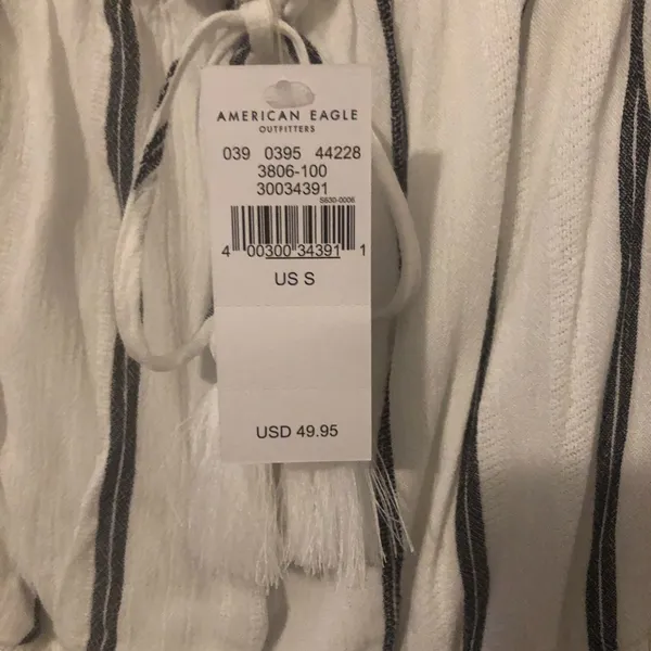 American Eagle NWT Striped off the Shoulder Dress - Image 3