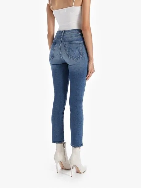 mother denim double dazzler leaps and bounds slim straight leg ankle jean vintage blue wash - Image 2
