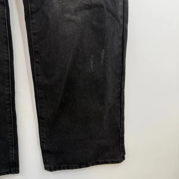 Disclosure NYC Leopard Patch Wide Leg Jeans 9/29 Black Y2K Distressed Baggy - Image 7