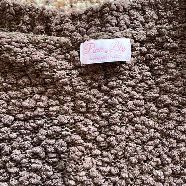 Pink Lily Long brown cardigan - Image 2