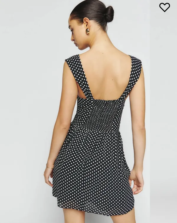 Reformation Black & White Polka Dot Dress - Image 3