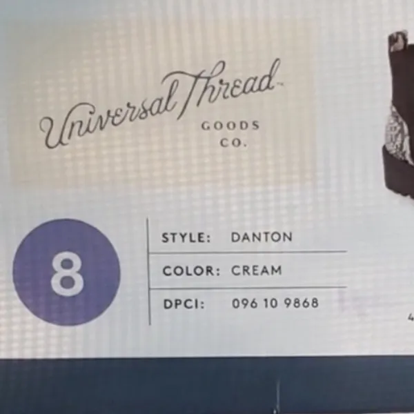 Universal Threads Universal Thread Danton Boots Size 8 Cream Snake Print - Image 6