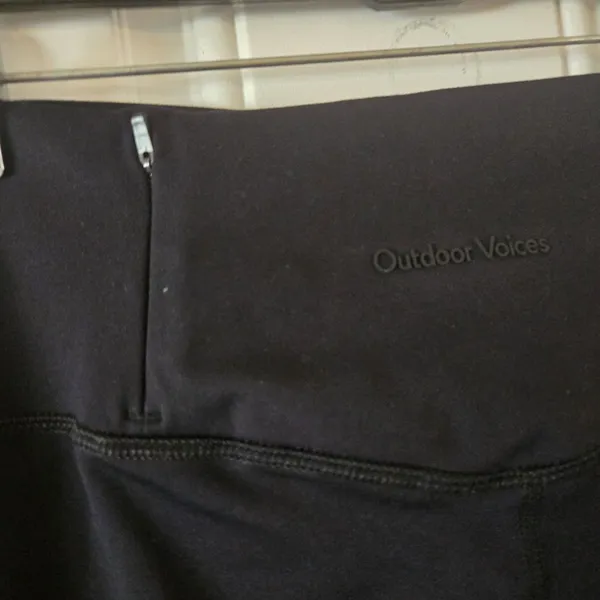 Outdoor Voices Leggings Womens L Black High Rise Athletic Running Pocket NWOT - Image 5