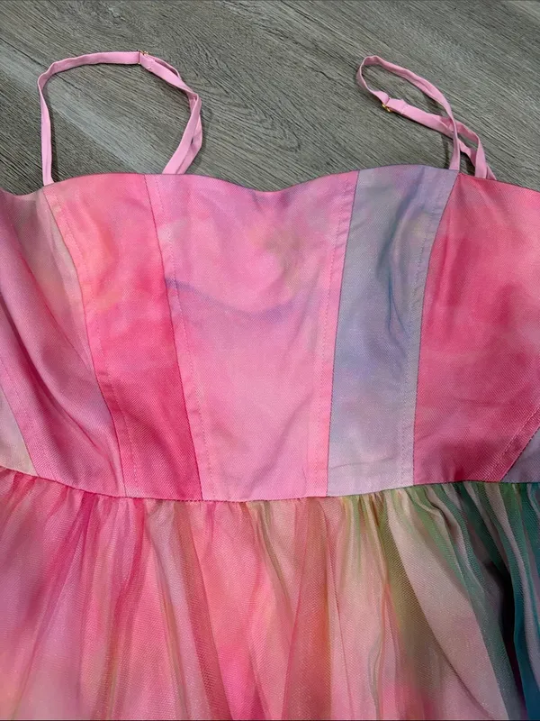 Hutch Anthropologie Rainbow Tulle Pixie Gown High Low Party Dress Size 10 - Image 5