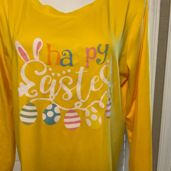 Easter tee Yellow Size XL - Image 2
