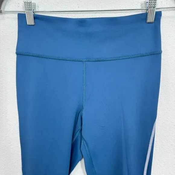 Peloton Women's Size Medium 7/8 Leggings Running Spinning Cycling Blue Logo‎ - Image 2