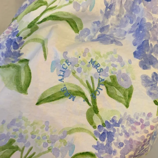 Hill House Ellie Nap Dress XL Mrs Alice Blue Hydrangea Floral Midi Smocked - Image 7