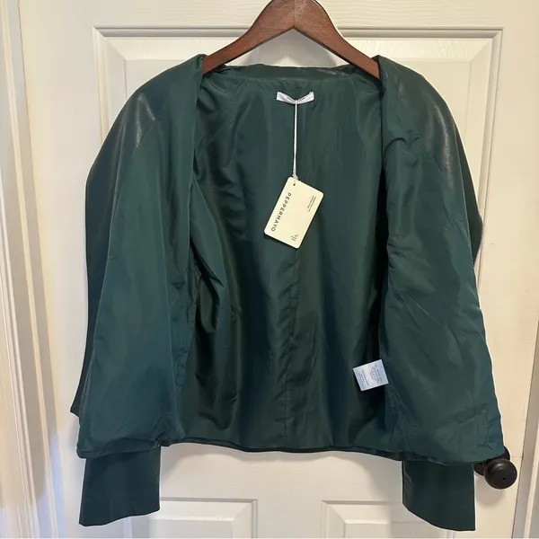 Peppermayo Exclusive - In My Natural Element PU Jacket - Dark Forest Size 4 - Image 9