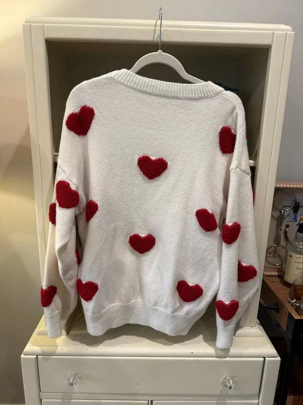 Heart Sweater White Size none - Image 2