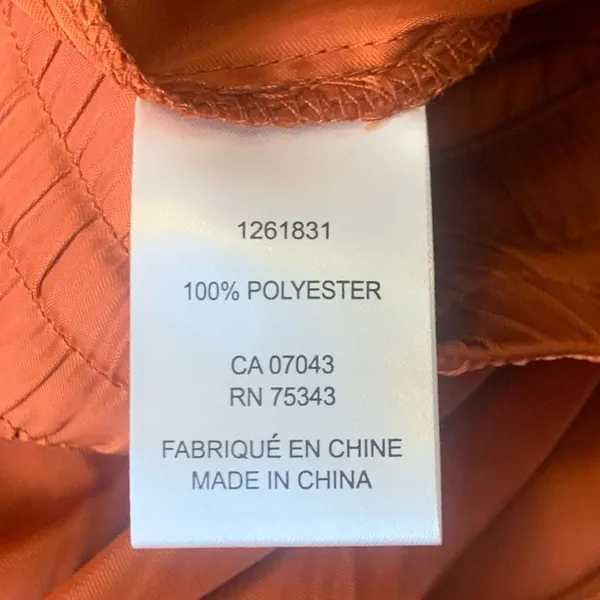 Rachel Zoe Trousers Medium Rust Orange Wide Leg Pants Cargo Pockets Drawstring - Image 5