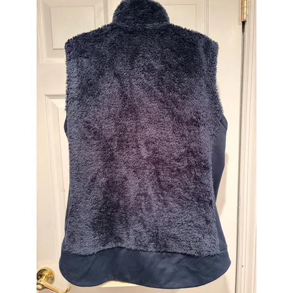 The North Face Osito Hybrid Vest Womens XL Navy Y2K Faux Fur Fleece NF0A337P - Image 6