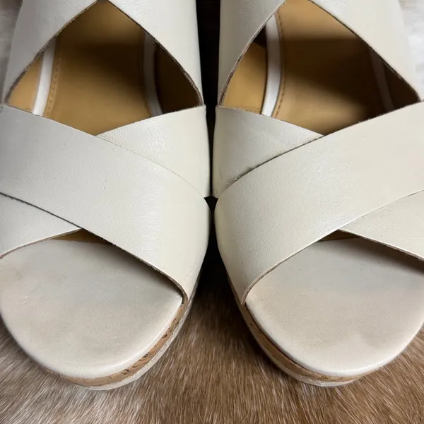 Franco Sarto Leather L-Shiver Platform‎ Sandal Size 9 B45 - Image 5